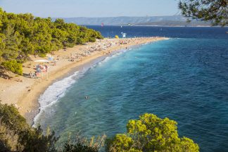 Zlatni rat beach on island Brac