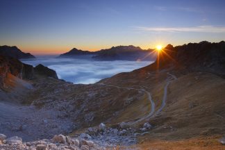 Mountain sunset, Julian alps, Slovenia