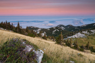 View to the coast from the National Park North Velebit