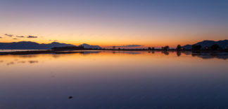 River Neretva sunset in Croatia