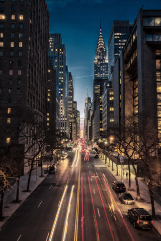 42nd street at night in New York city