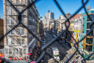 China town trough the wire, New York City