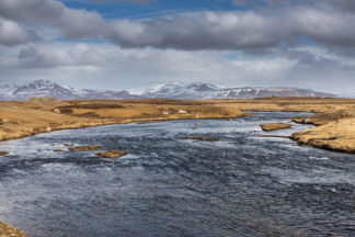 Iceland river on the west side