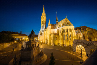 Matthias Church in Buda Castle at night