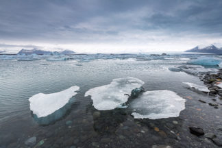 Icebergs in Jokulsarlon Glacier Lagoon