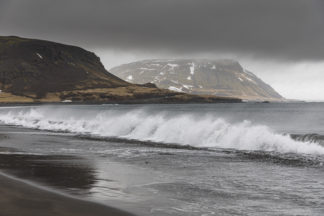 Iceland black beach on the west coast