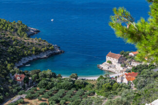 Dubovica bay in island Hvar