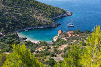 Dubovica bay in island Hvar