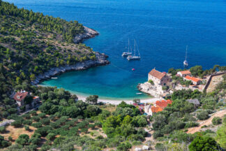 Dubovica bay in island Hvar