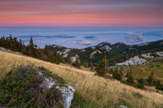 A view from the Velebit mountain to Croatian coast