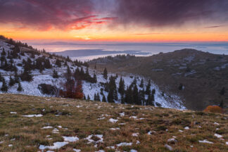 Sunset in the mountain, National park North Velebit