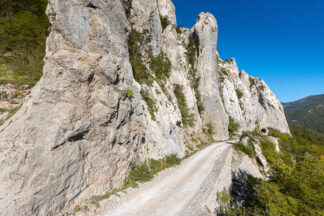 Road in the middle Velebit (Dabar road), Lika Croatia