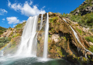 Krcic waterfall (long exposure) in Knin town, Croatia