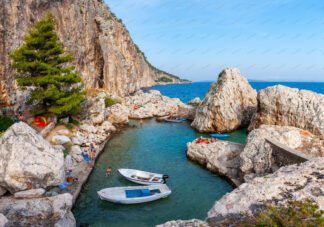 Climbing site in Sveta Nedjelja on Island Hvar, Croatia