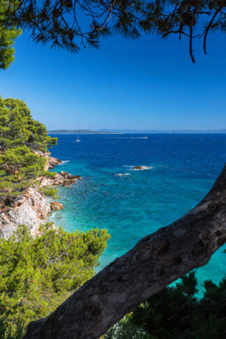 Sea landscape in Jagodna island Hvar