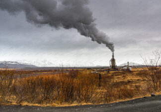 Geothermal power station in Iceland near Reykjavik