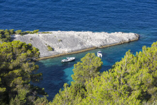 Zarace cliff on island Hvar