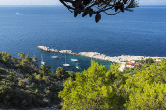 Zarace cliff on island Hvar