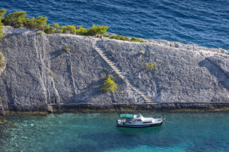 Zarace cliff on island Hvar