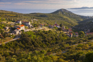 Velo grablje village on island Hvar