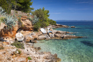 Hvar beach near Zavala