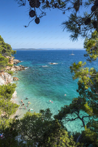 Beach in Jagodna on island Hvar