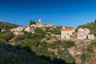 Velo grablje village on island Hvar