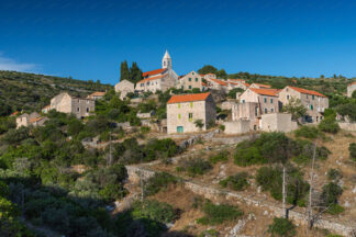 Velo grablje village on island Hvar