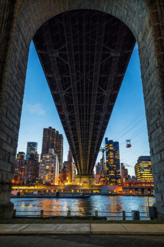 Queensborough bridge at night in New York City