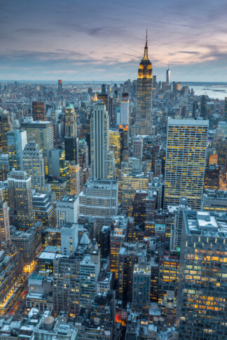 New York City panorama view from Rockefeller Center