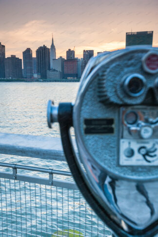 New York binoculars, a view to the manhattan