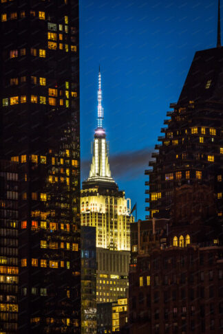 Empire State Building at night in New York