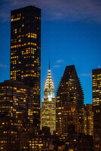 Chrysler Building at night in New York City