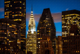 Chrysler Building at night in New York City