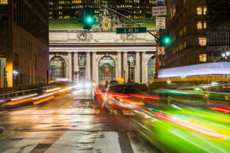 Grand central terminal at night in New York City