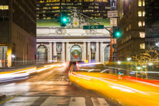 Grand central terminal at night in New York City