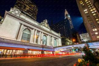 Grand central terminal at night in New York City