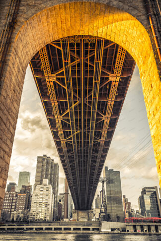 Queensborough bridge at night in New York City