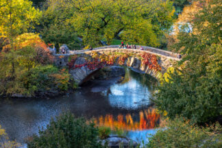 Gapstow Bridge autumn in Central Park, New York