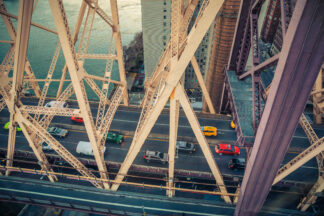 Queensborough bridge (color tint) in New York City