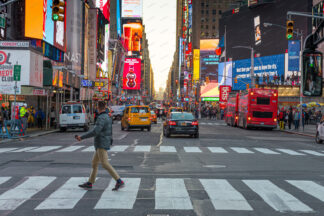 New York City traffic in 7th Avenue