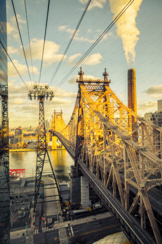 Queensborough bridge (color tint) in New York City