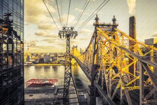 Queensborough bridge (color tint) in New York City