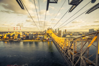 Queensborough bridge (color tint) in New York City