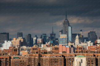 Storm clouds over New York City