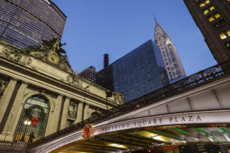 Grand central terminal at evening in New York City