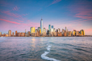 New York City sunset skyline