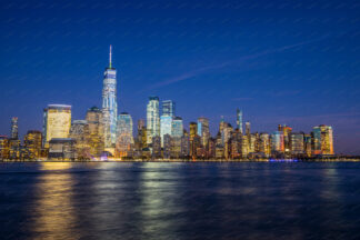 New York City night skyline