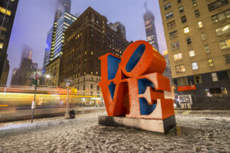 Love sculpture by Robert Indiana in New York City