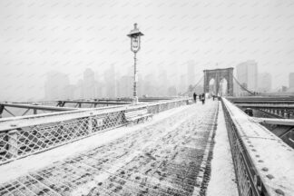 Brooklyn Bridge winter in New York City